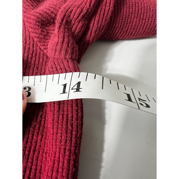 Hollister Womens Slim Tee Size S Button Up Top Short Sleeve Red Y2K - Picture 5 of 7